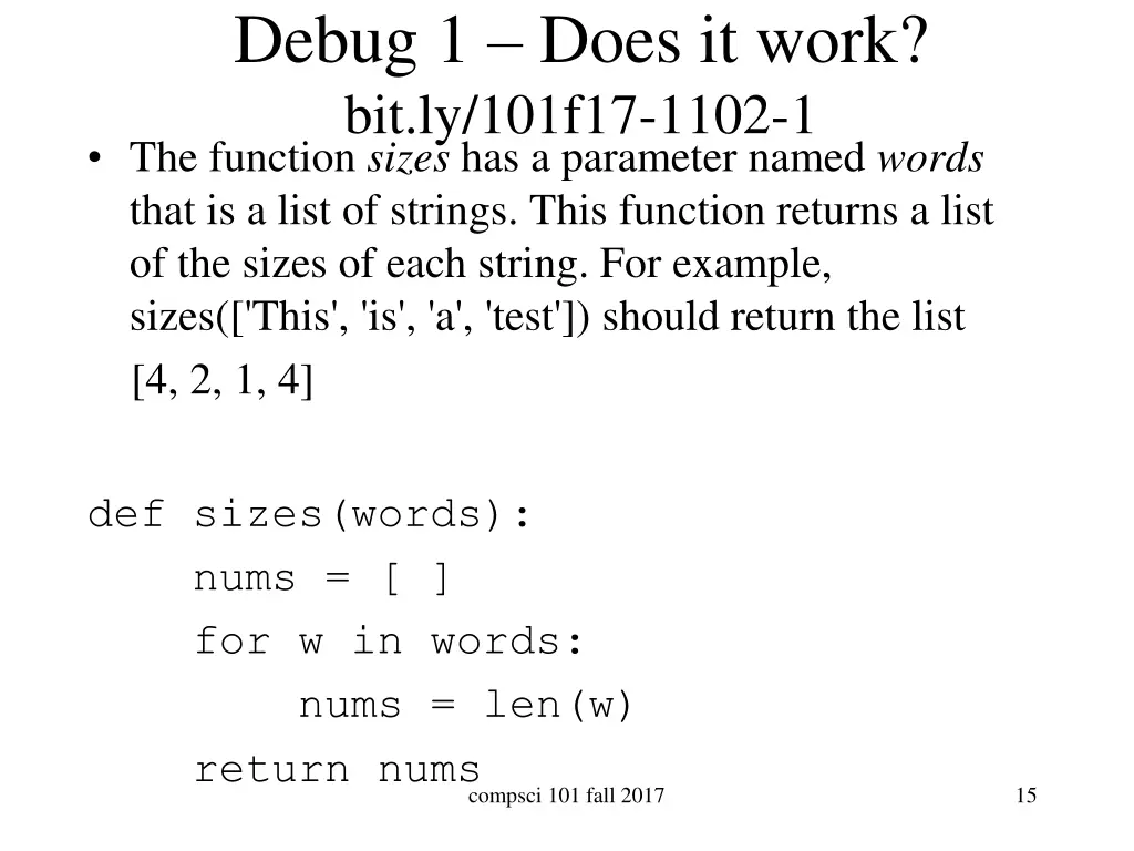 debug 1 does it work bit ly 101f17 1102