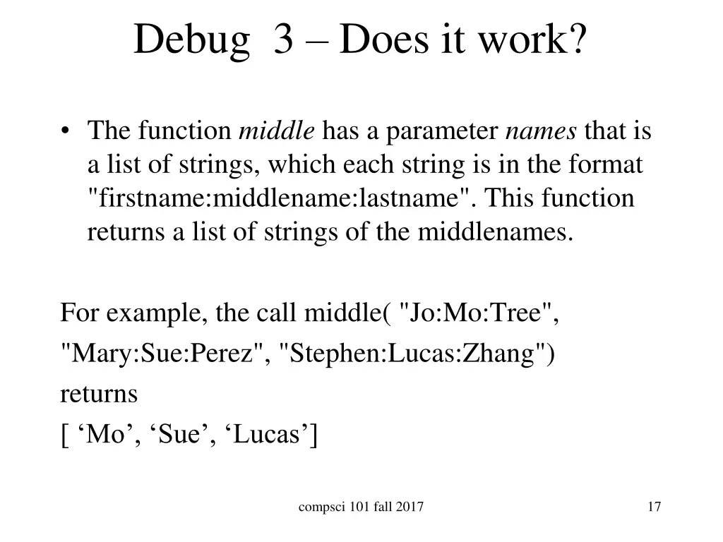 debug 3 does it work