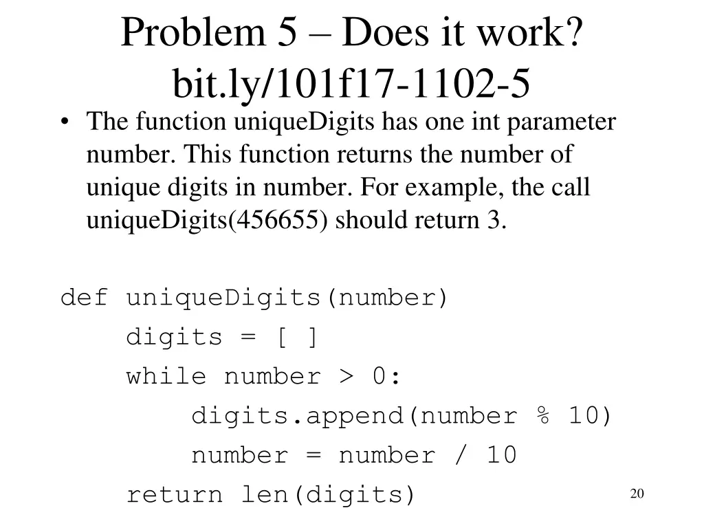 problem 5 does it work bit ly 101f17 1102