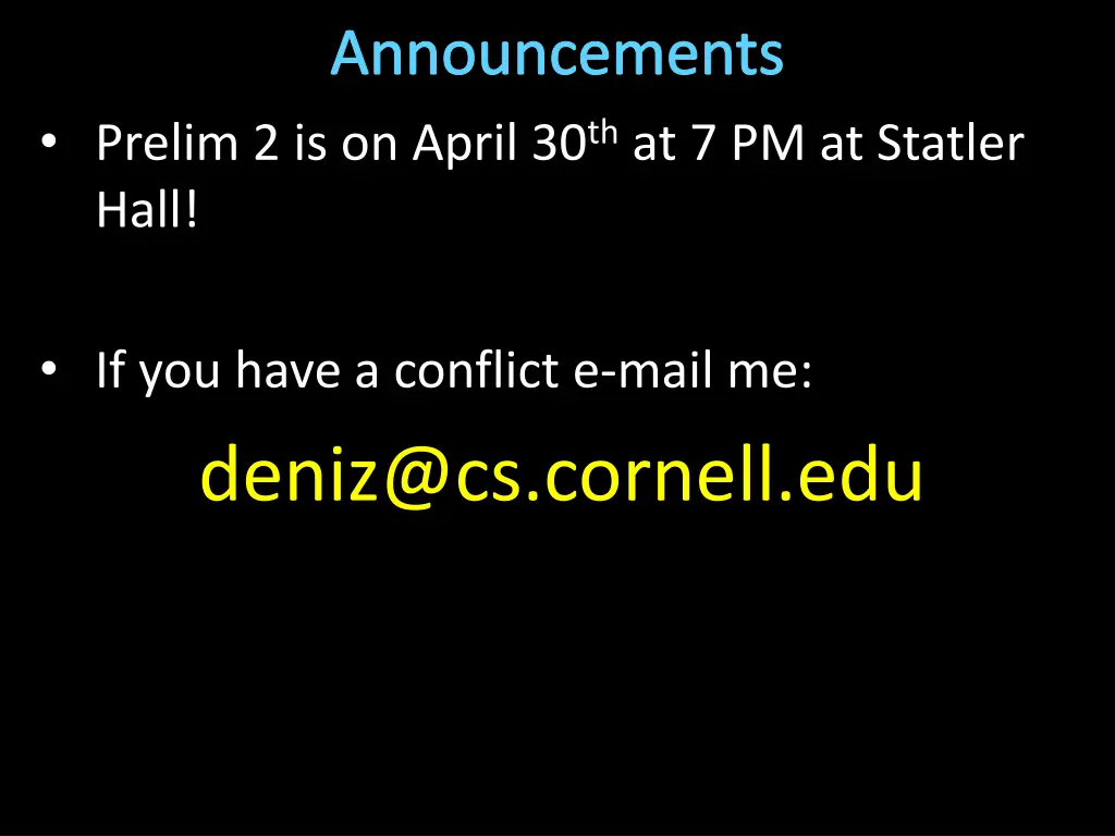 announcements 2