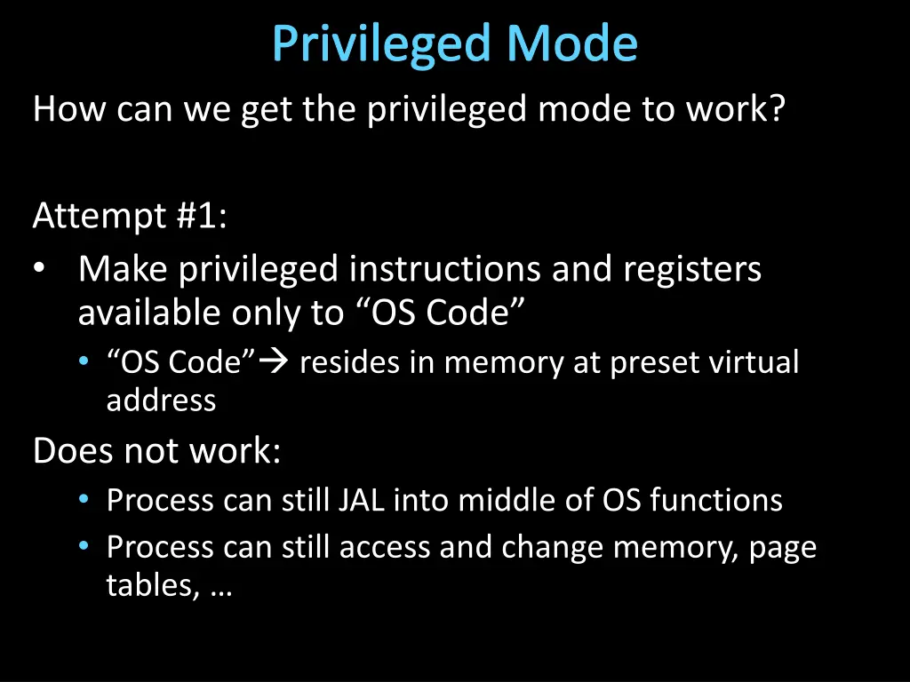 privileged mode 4