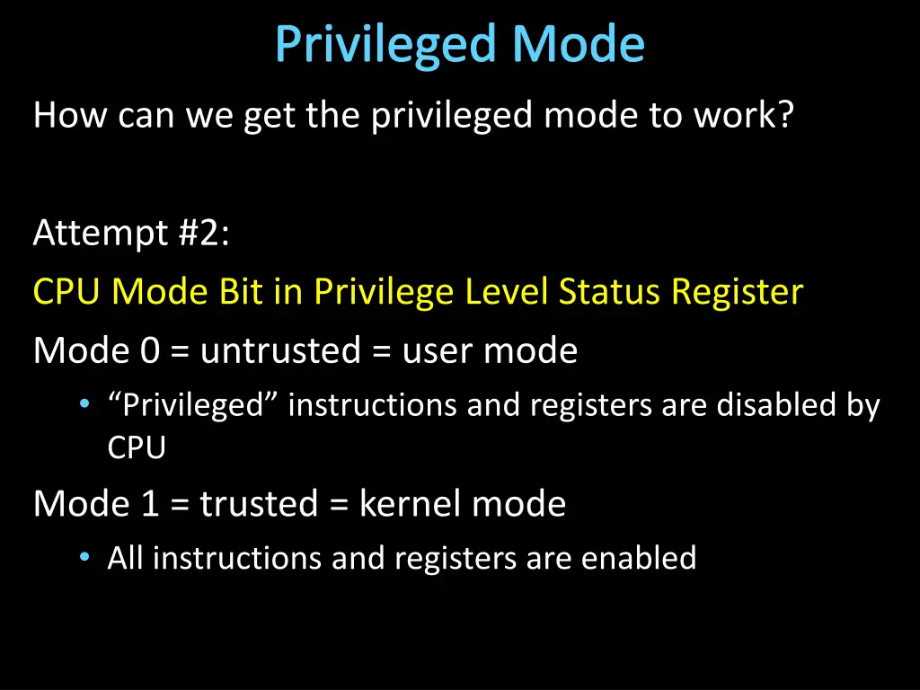 privileged mode 5