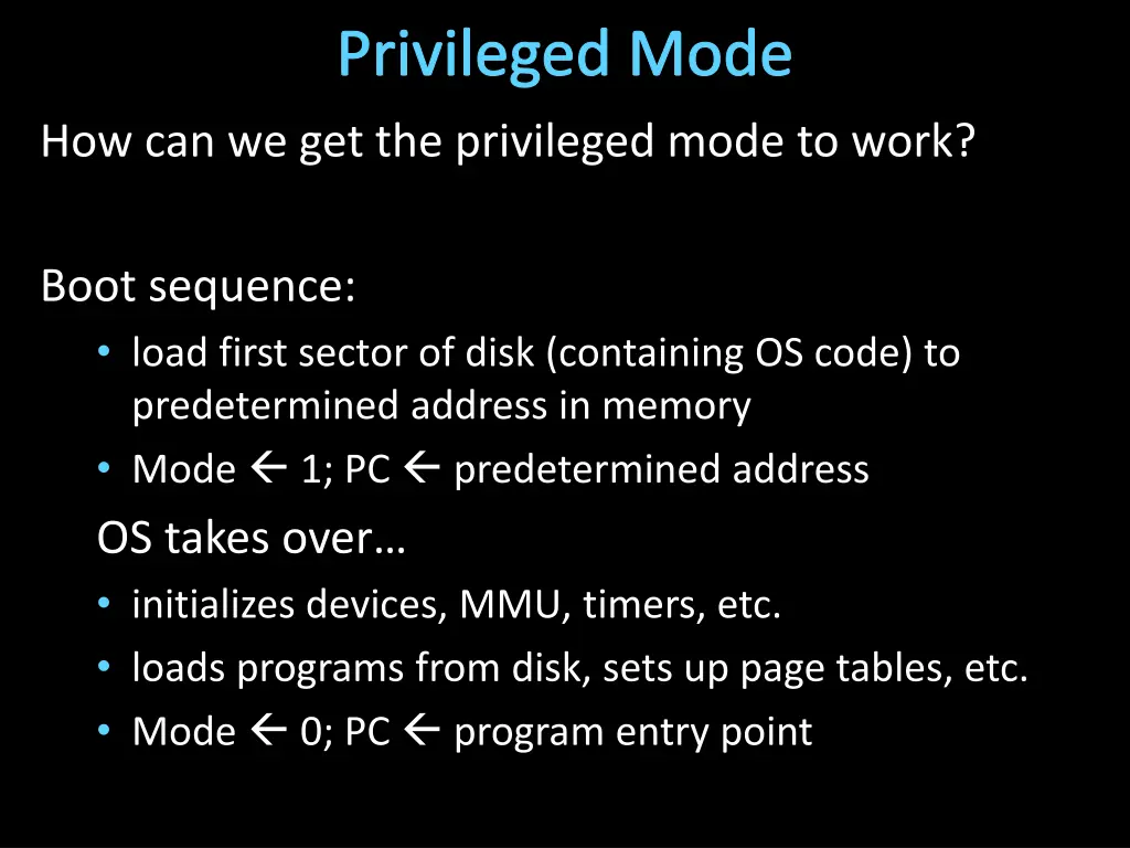 privileged mode 6