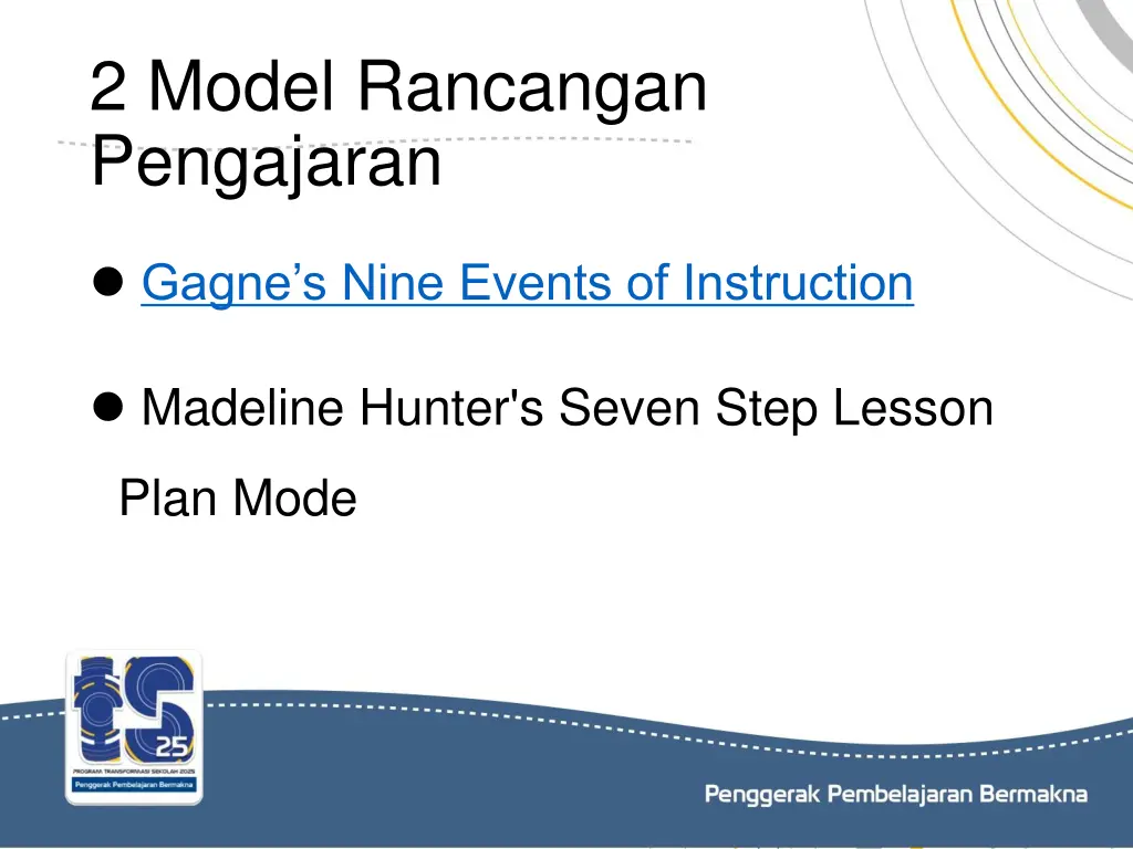 2 model rancangan pengajaran