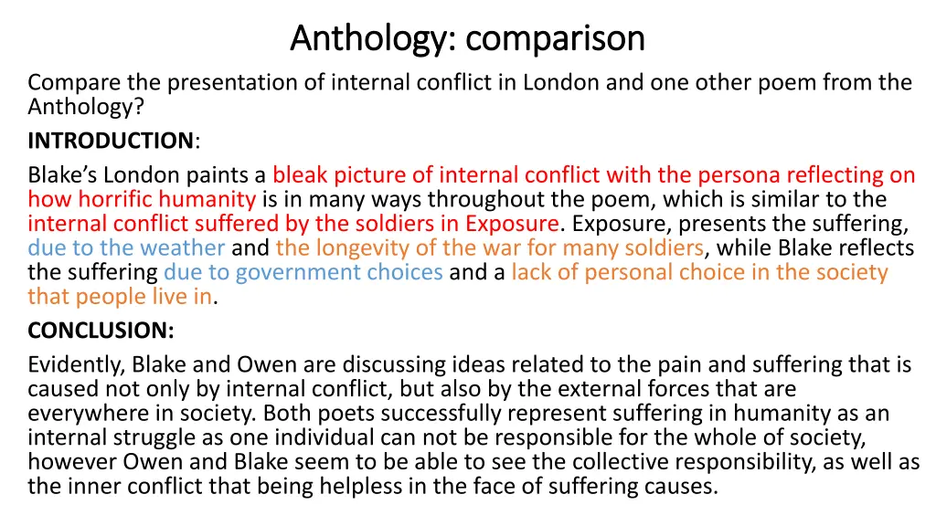 anthology comparison anthology comparison