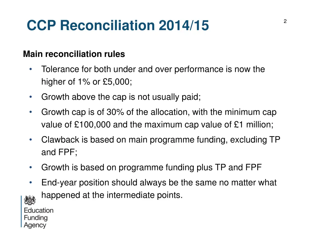 ccp reconciliation 2014 15