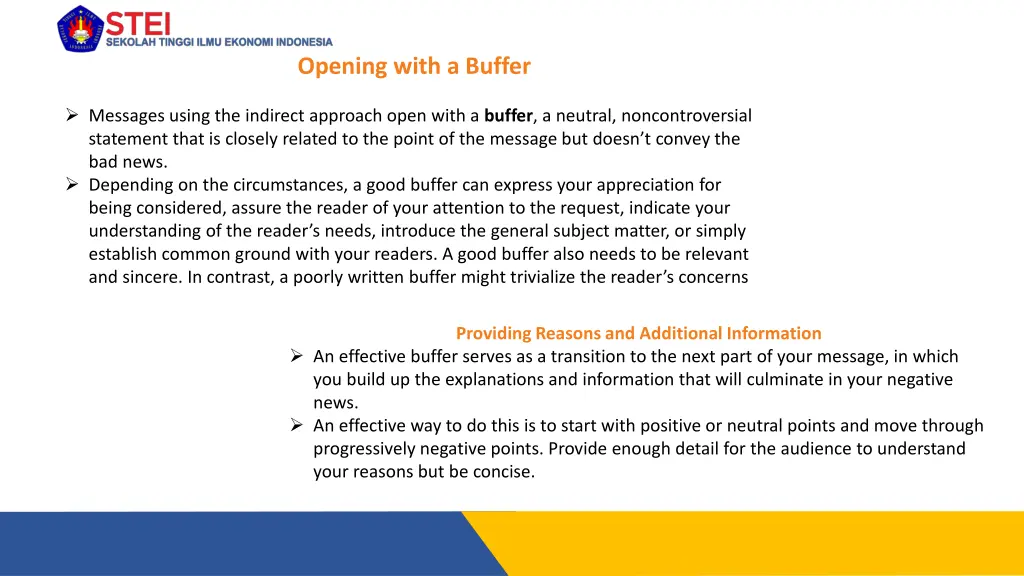 opening with a buffer