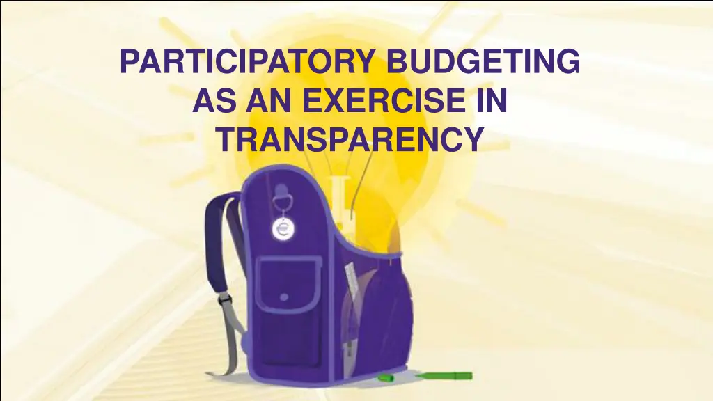 participatory budgeting as an exercise