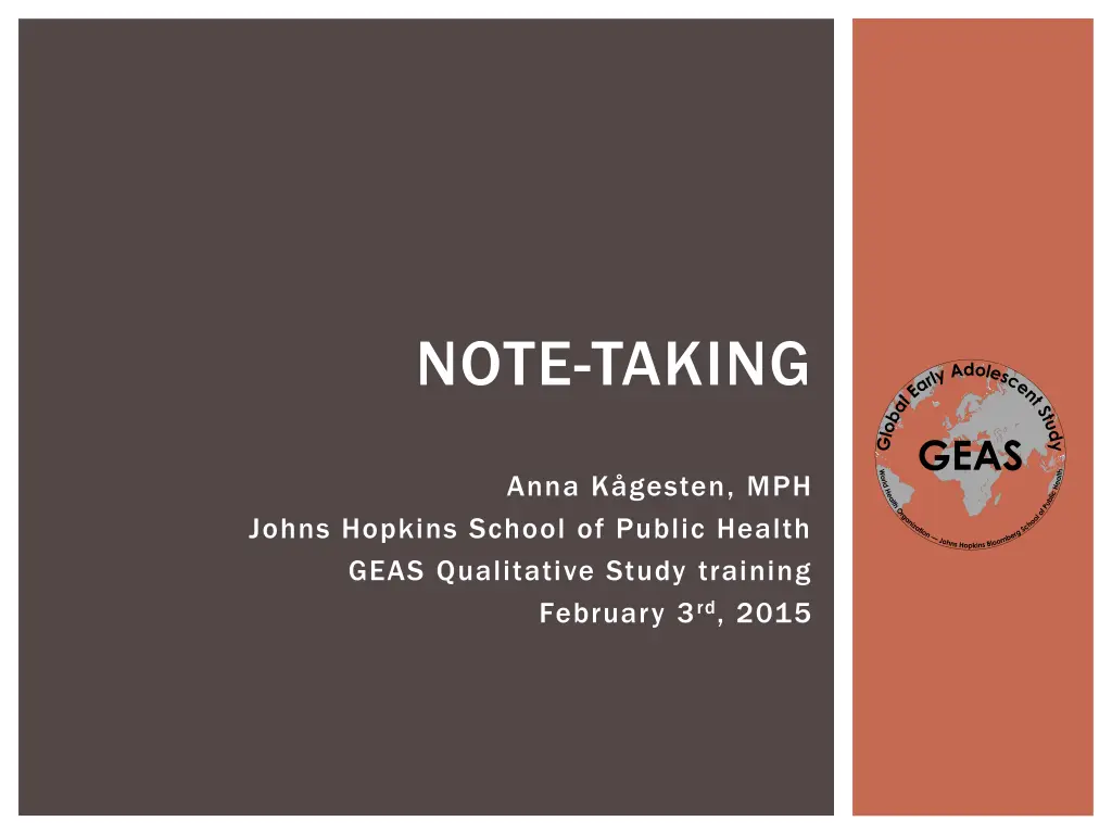 note taking