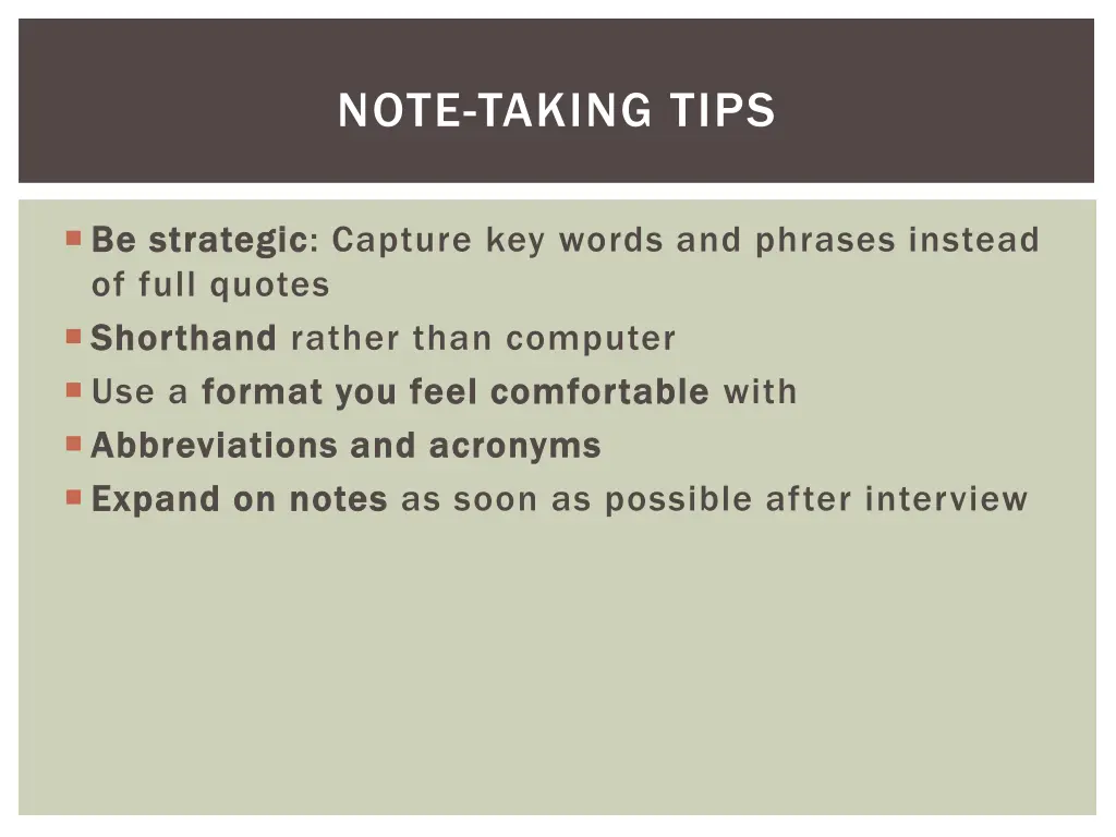 note taking tips