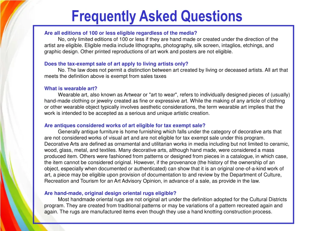 frequently asked questions 1