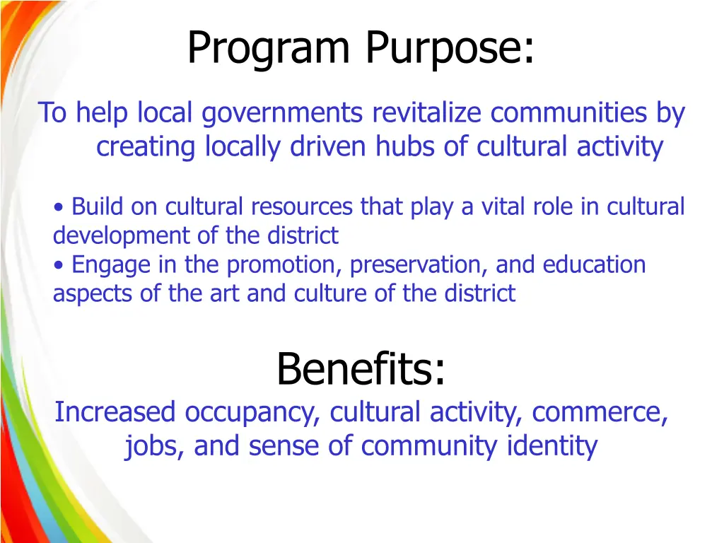 program purpose