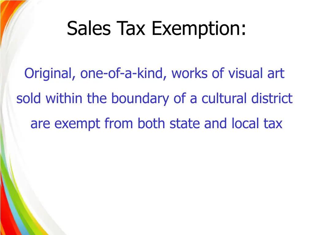 sales tax exemption