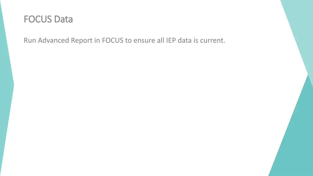 focus data focus data
