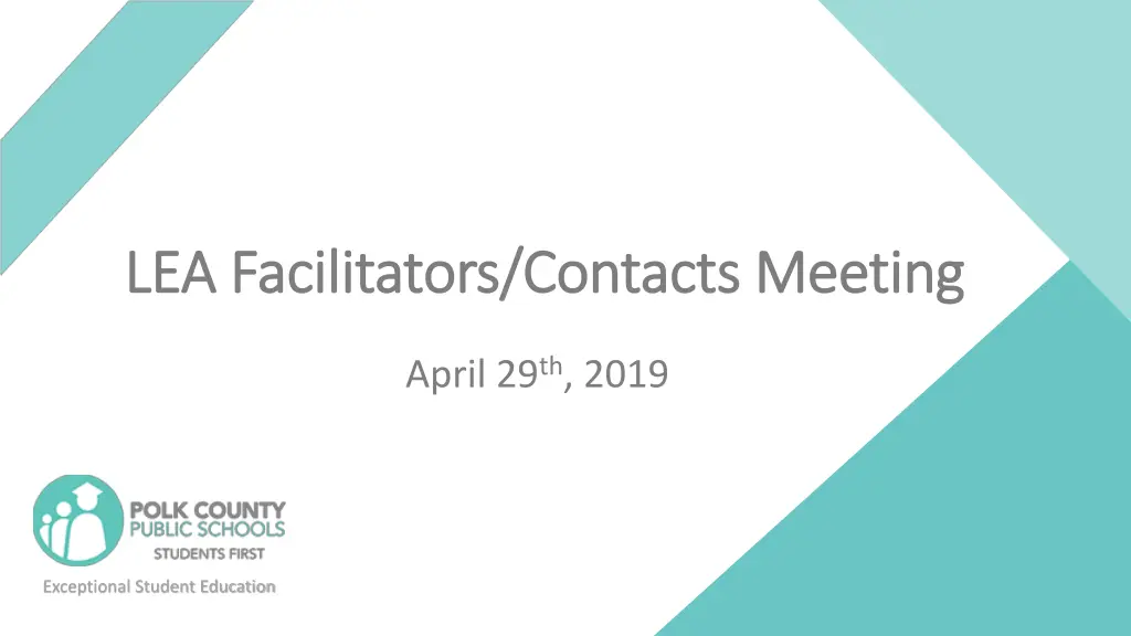 lea facilitators contacts meeting