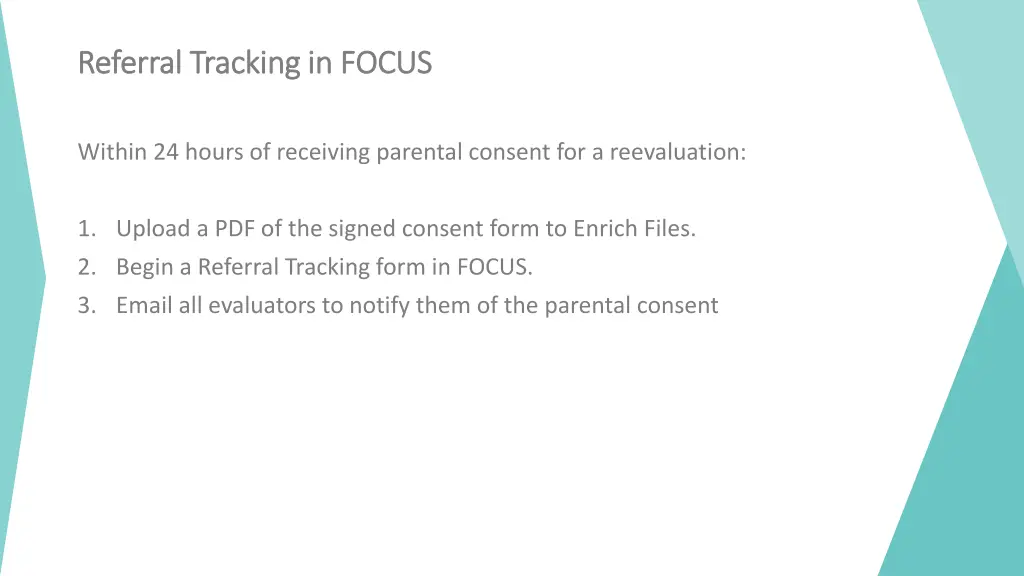 referral tracking in focus referral tracking