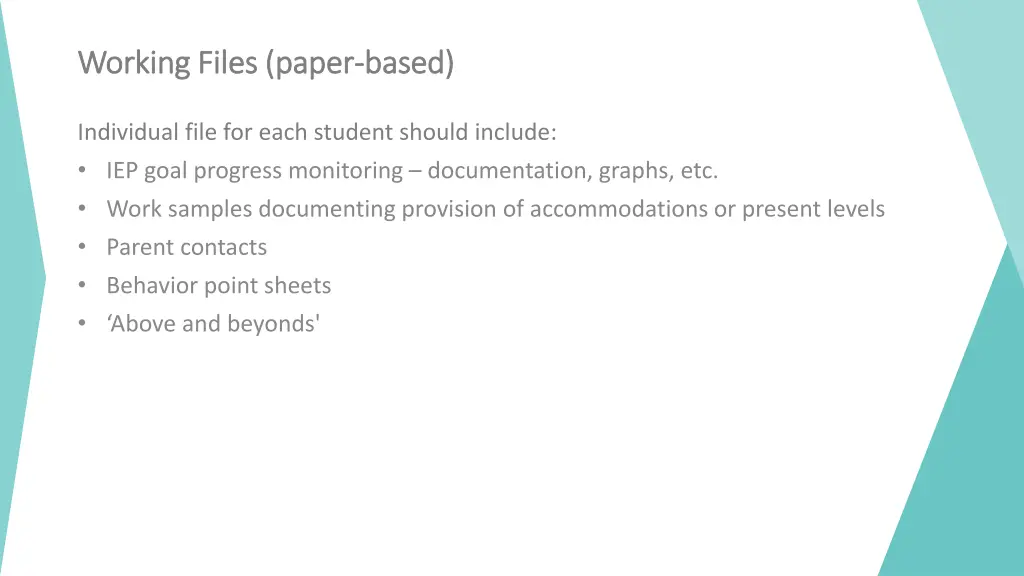working files paper working files paper based