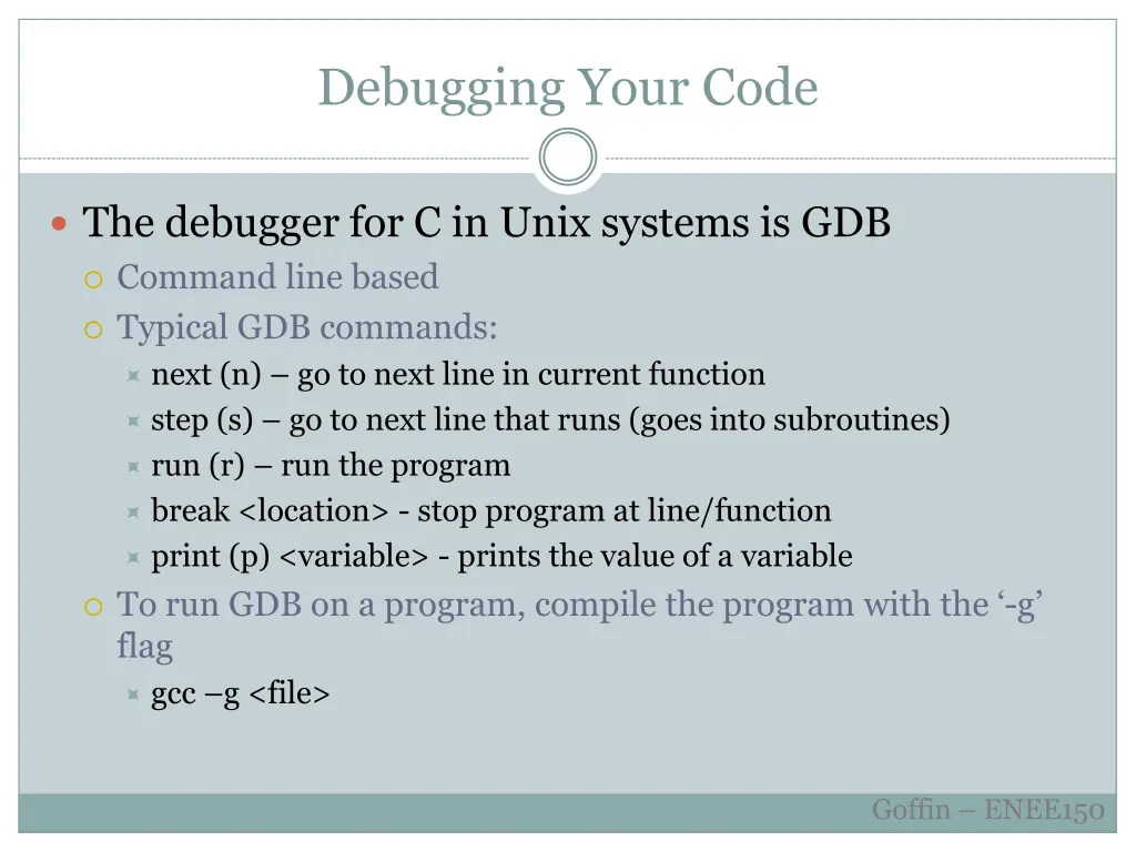 debugging your code