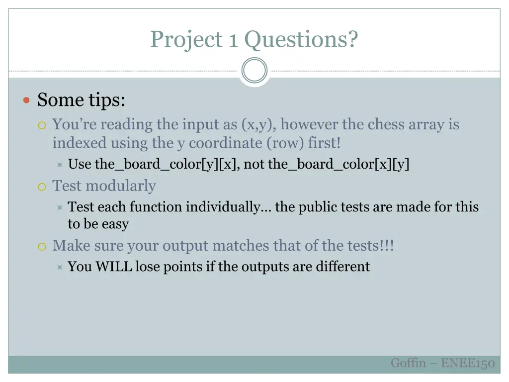 project 1 questions