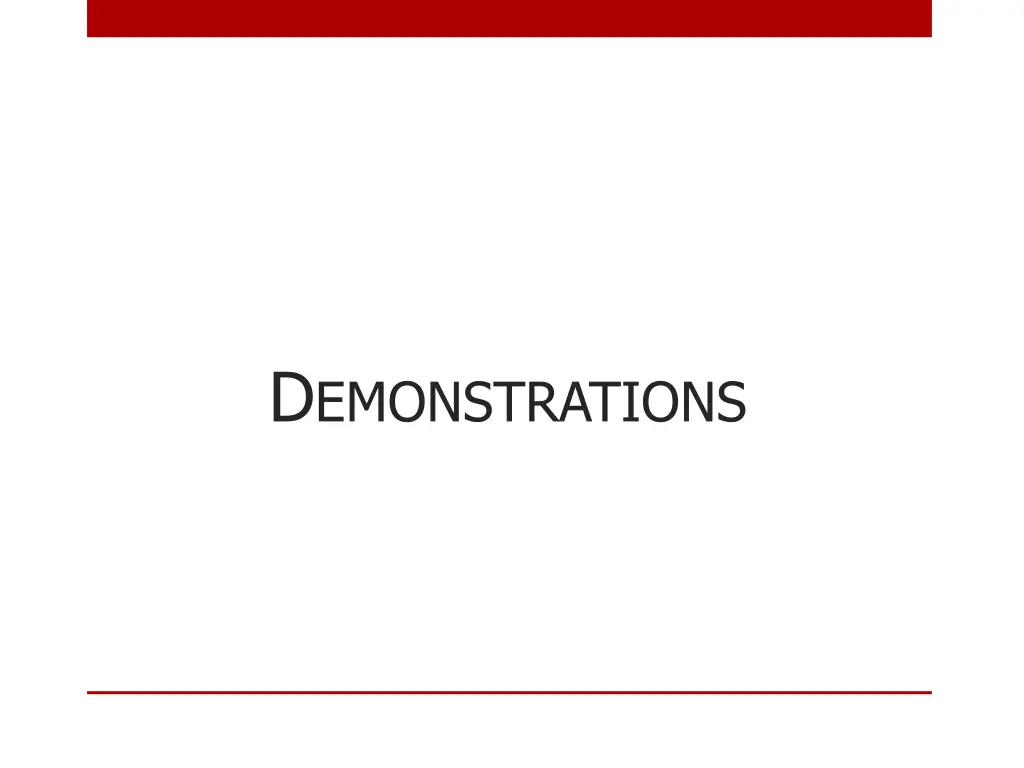 d emonstrations