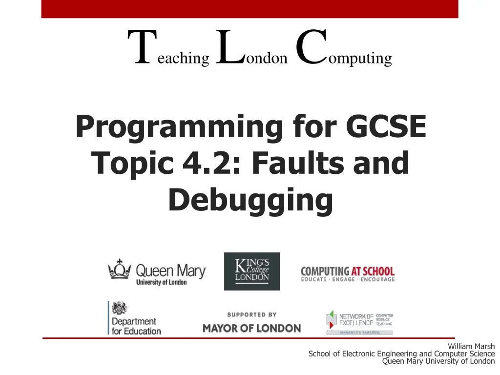 t eaching l ondon c omputing