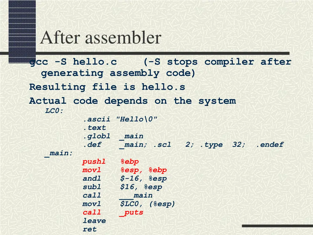 after assembler