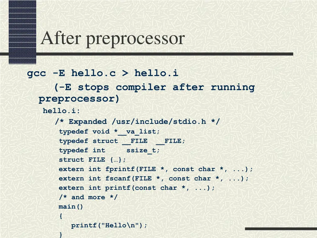 after preprocessor
