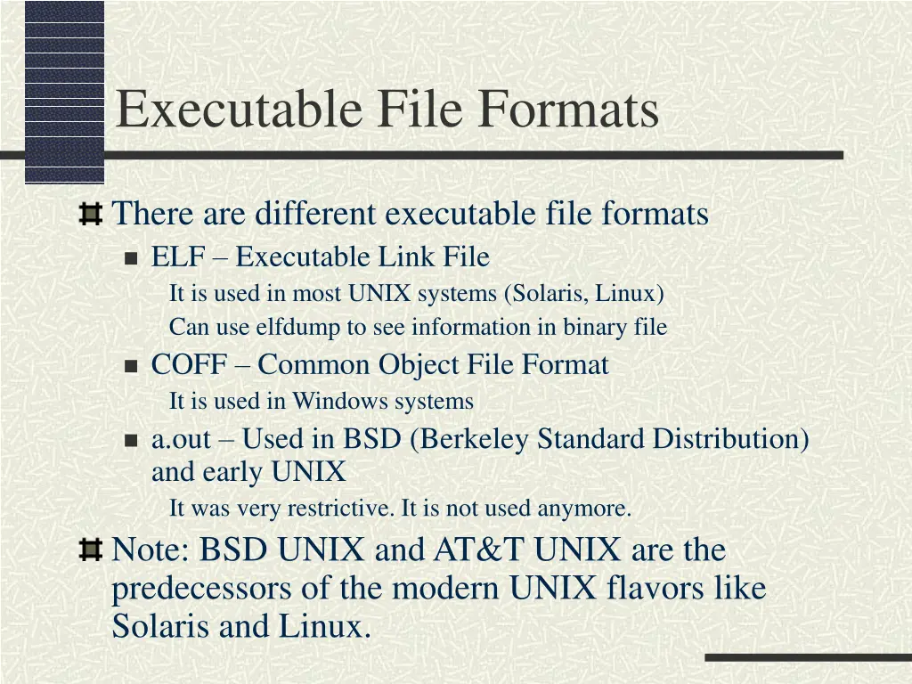 executable file formats