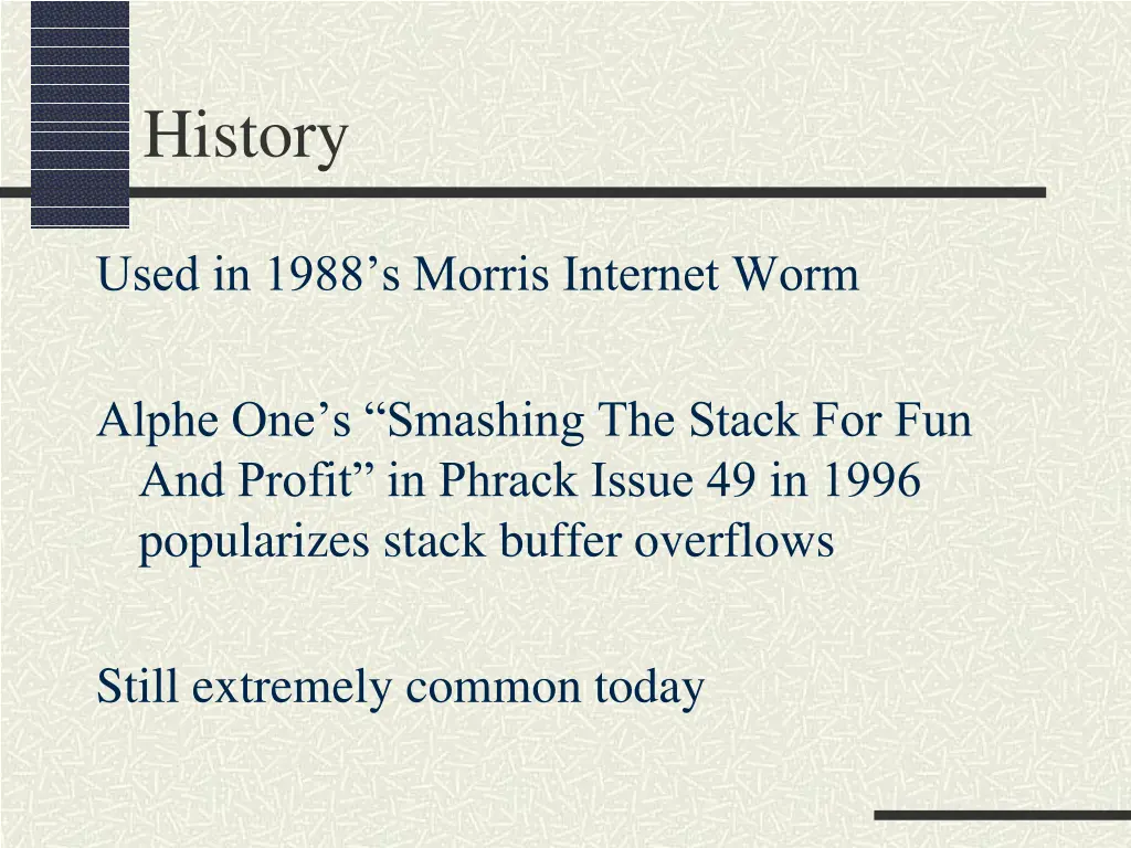 history