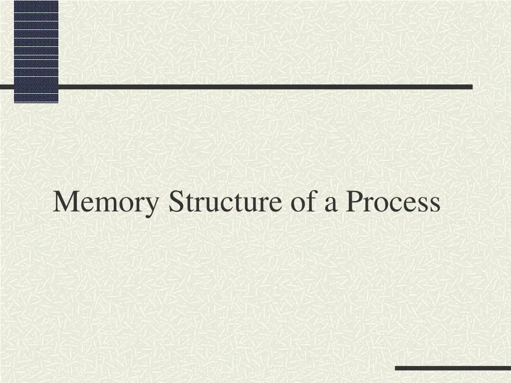 memory structure of a process