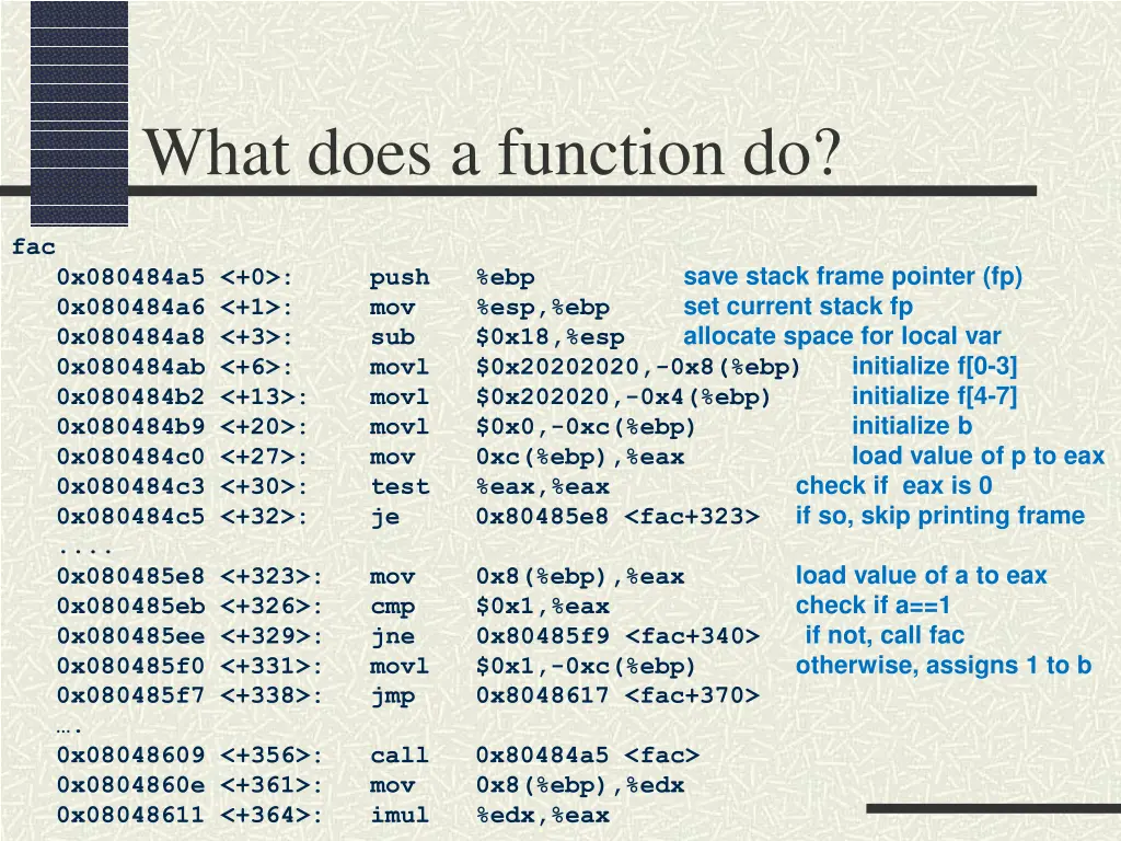 what does a function do
