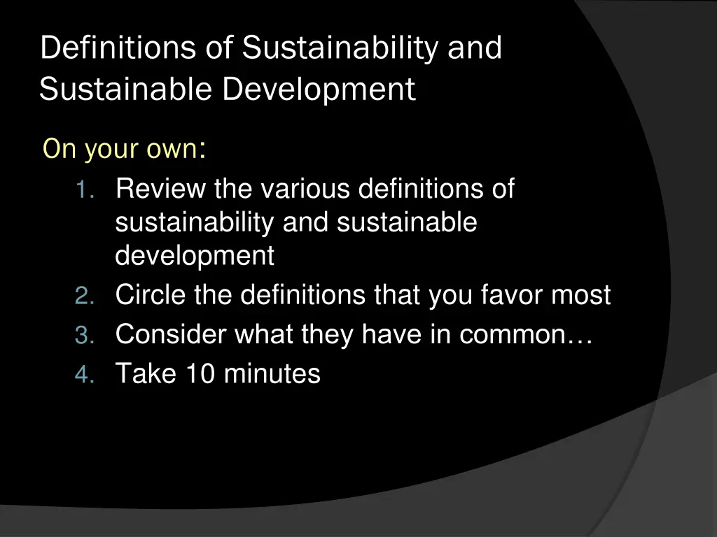 definitions of sustainability and sustainable 2