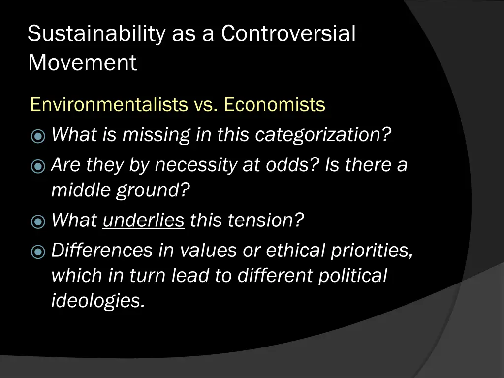 sustainability as a controversial movement 2