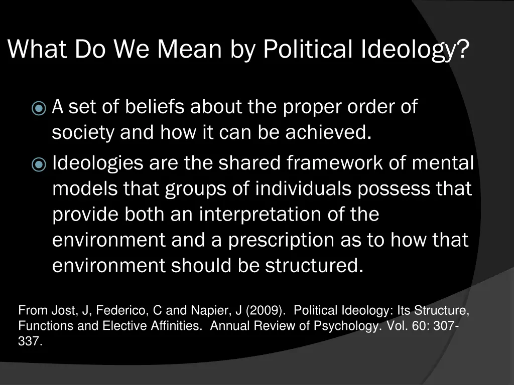 what do we mean by political ideology