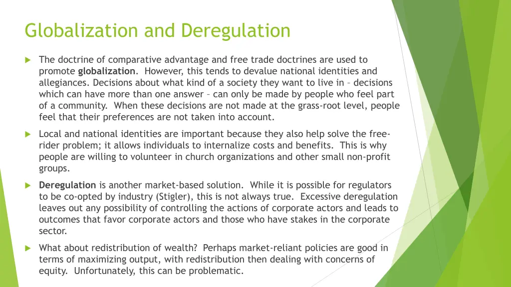 globalization and deregulation