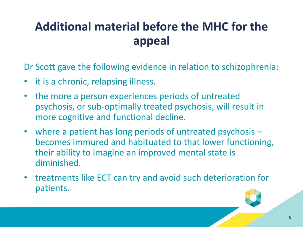 additional material before the mhc for the appeal 2