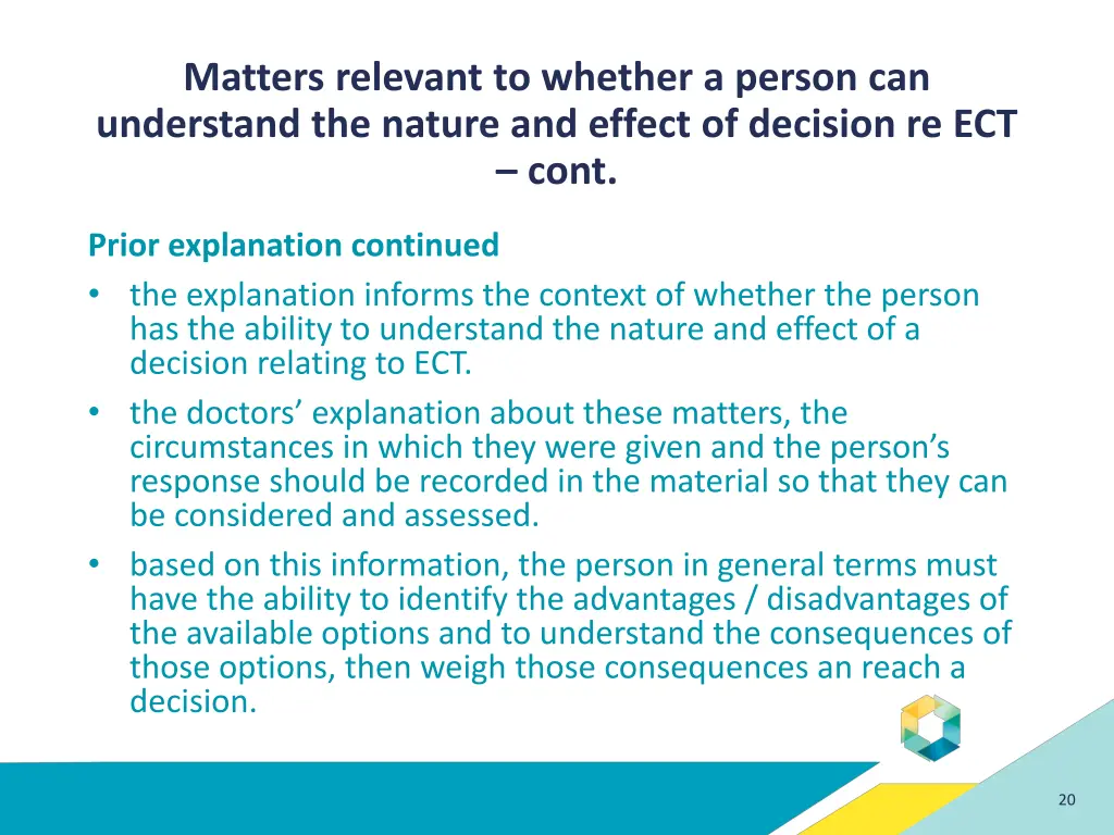 matters relevant to whether a person 2