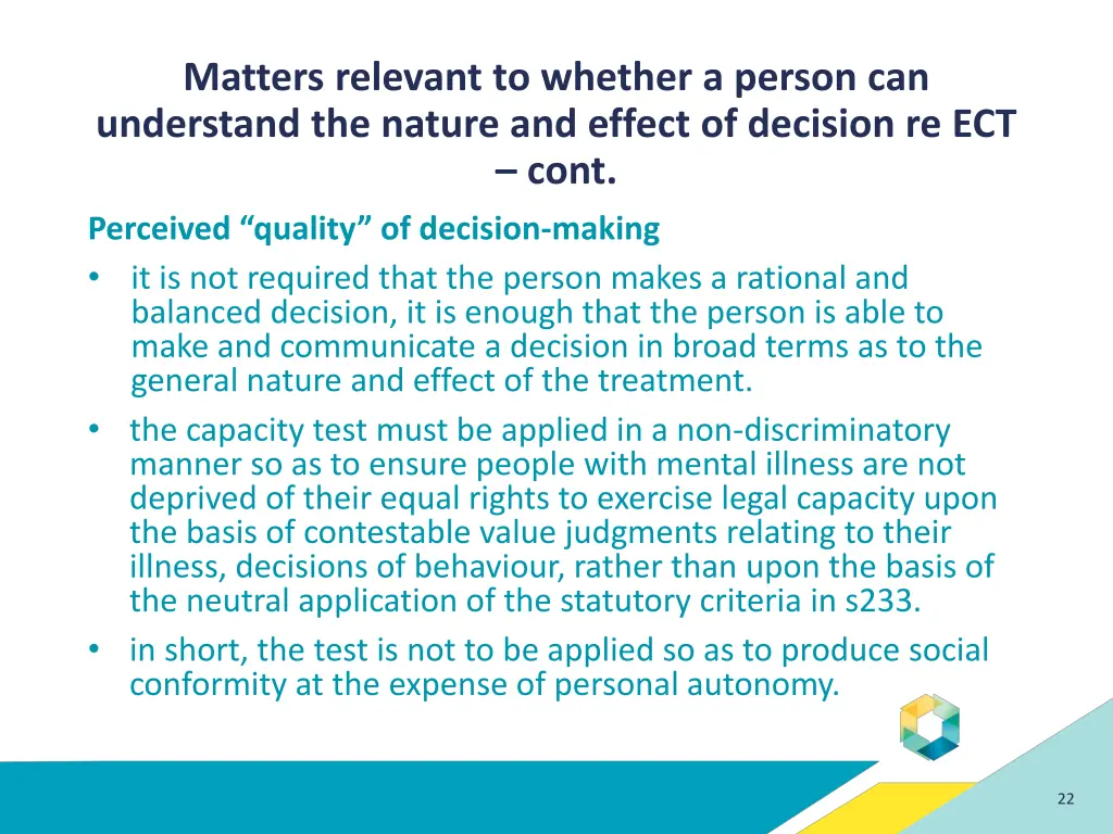 matters relevant to whether a person 4