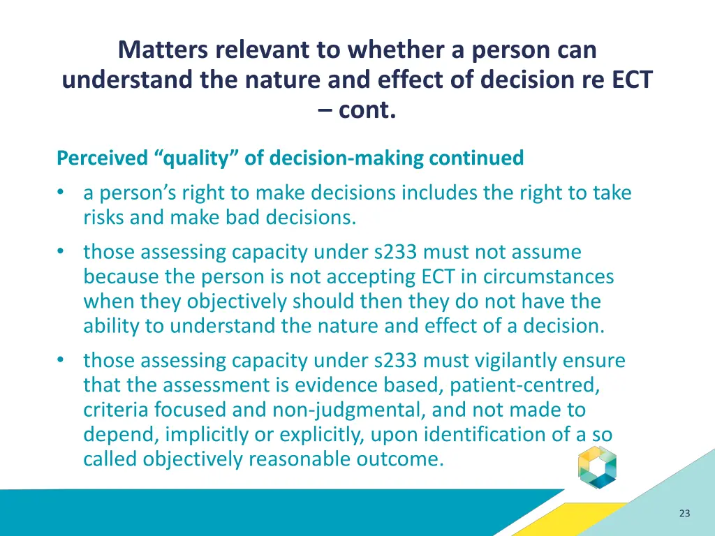 matters relevant to whether a person 5