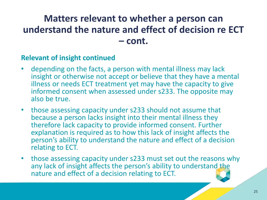 matters relevant to whether a person 7