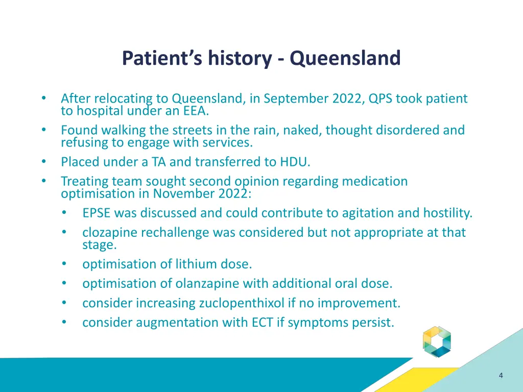 patient s history queensland