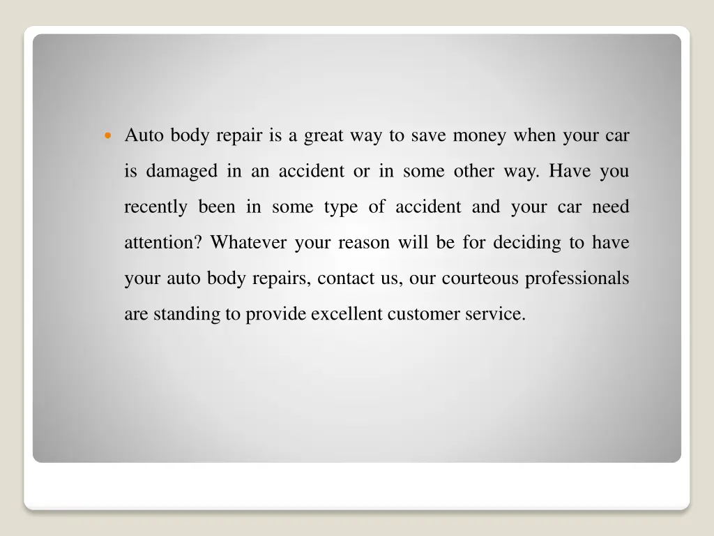 auto body repair is a great way to save money