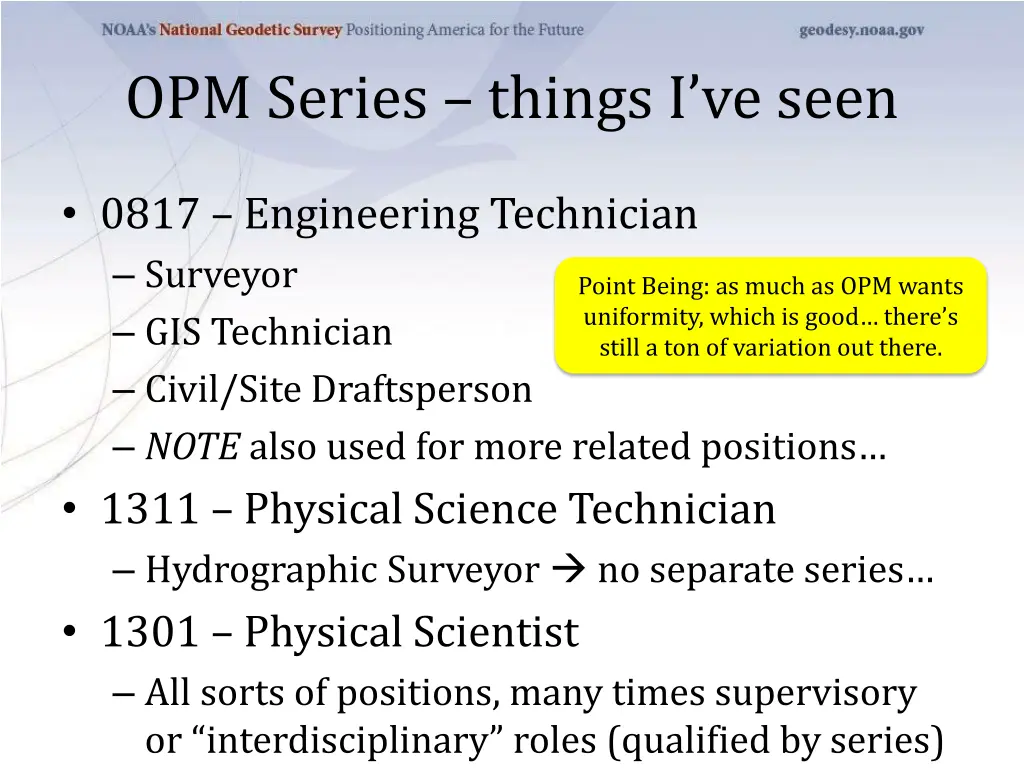 opm series things i ve seen