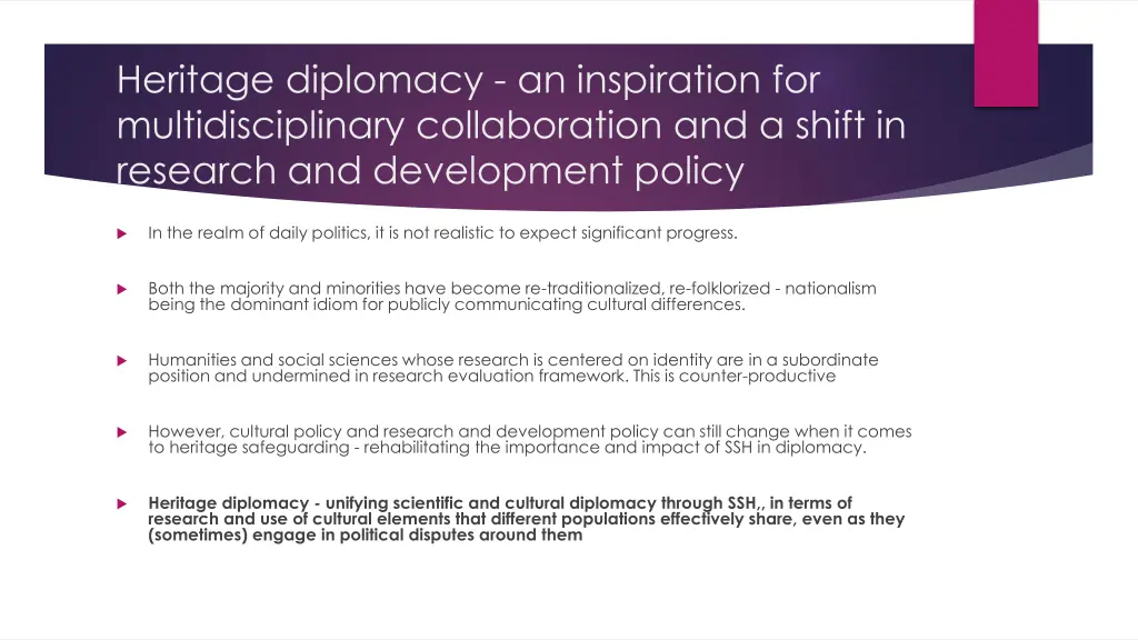 heritage diplomacy an inspiration