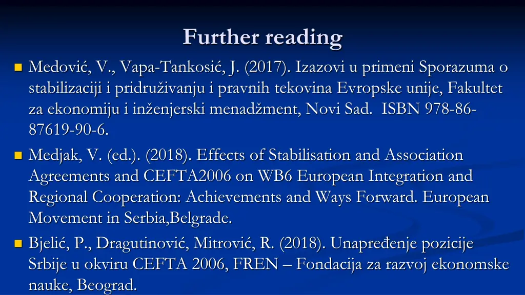 further reading