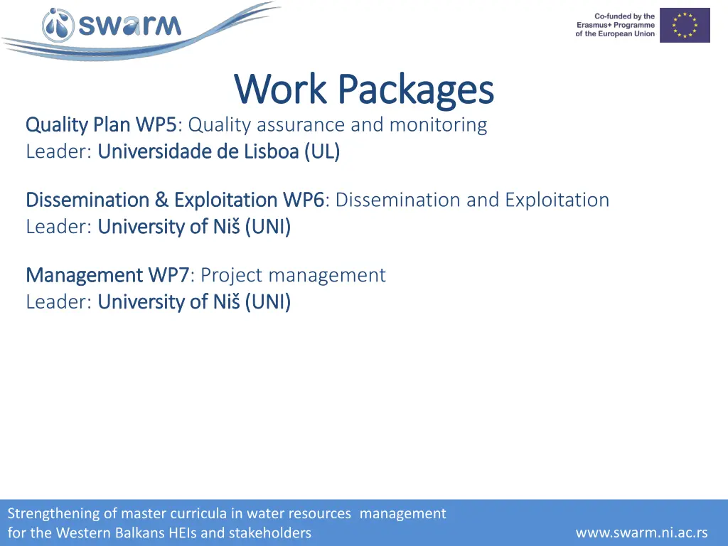 work packages work packages wp5 5 quality