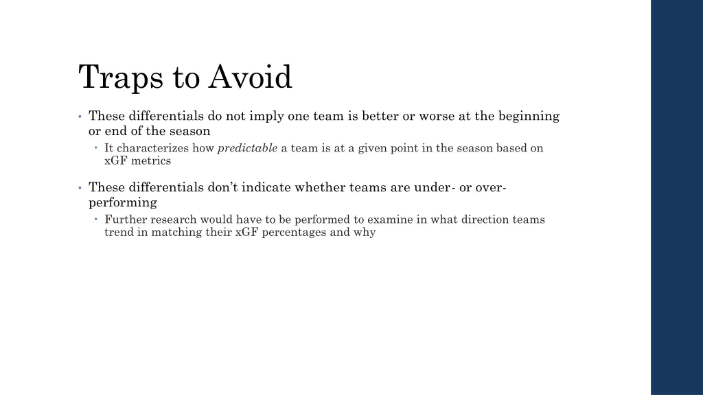 traps to avoid