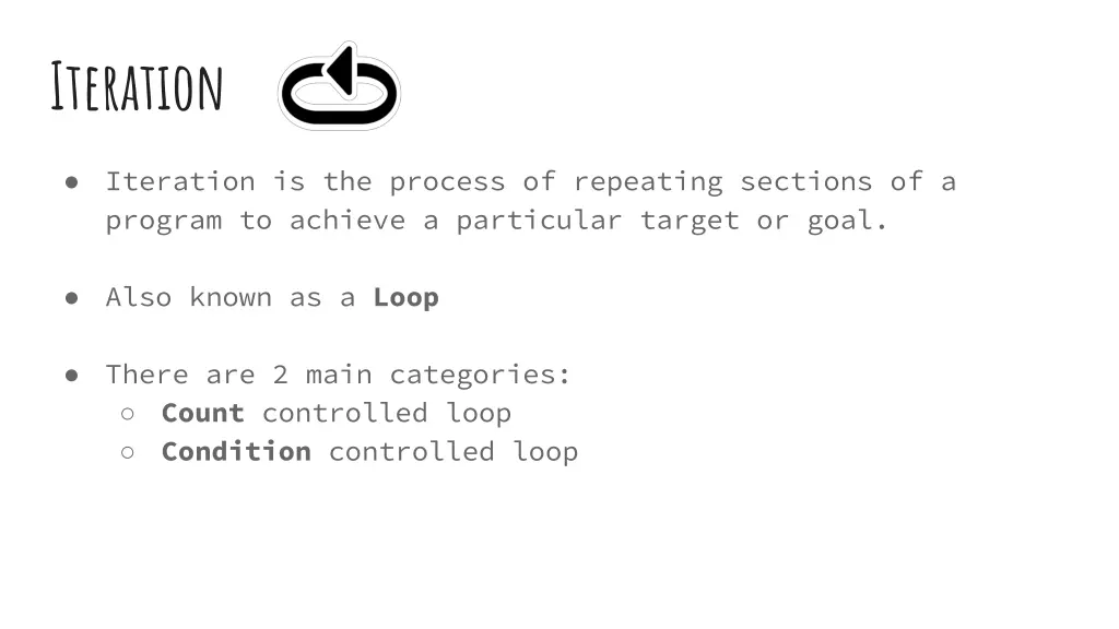 iteration