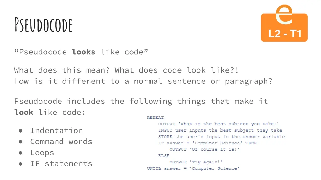 pseudocode