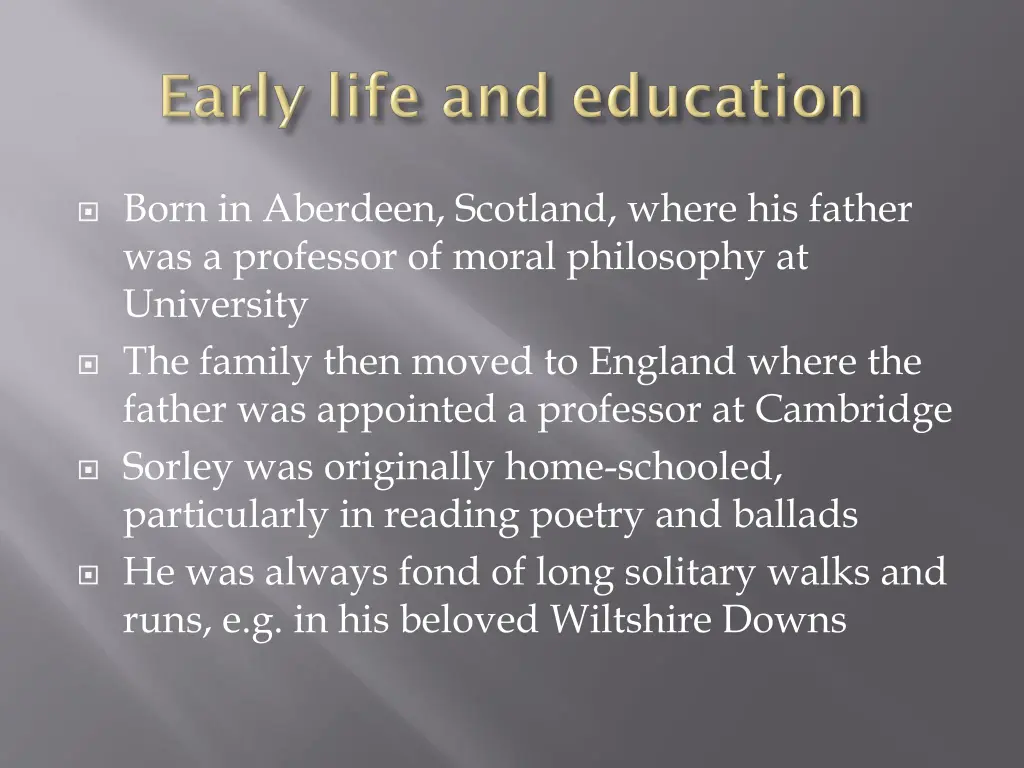 born in aberdeen scotland where his father